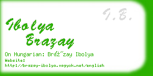 ibolya brazay business card